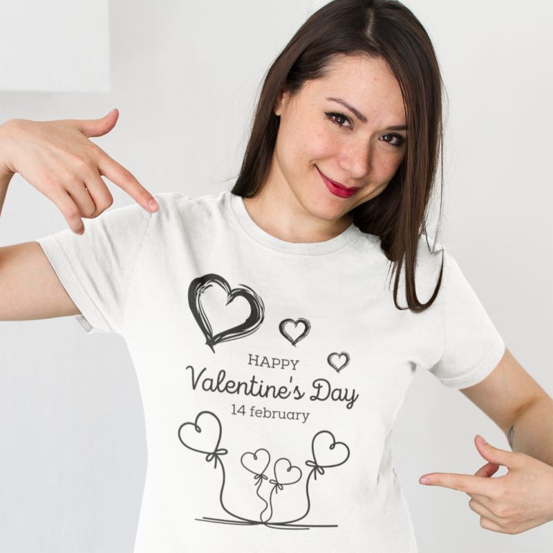 Happy Valentines Day 2024 T-shirt Design,Valentine's Day T-shirt Design -  Buy t-shirt designs